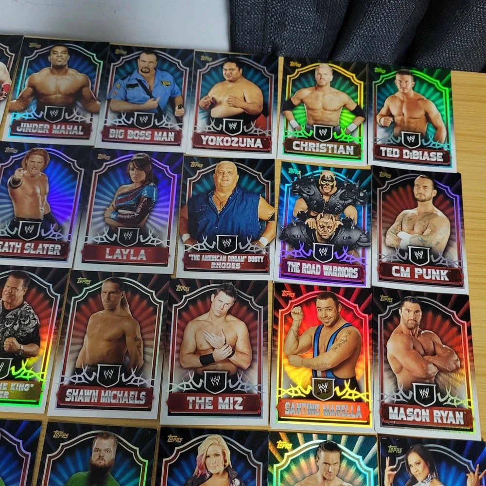 2011 Topps WWE Wrestling Cards Lot Bundle Punk Undertaker Bella Twins Foil Set